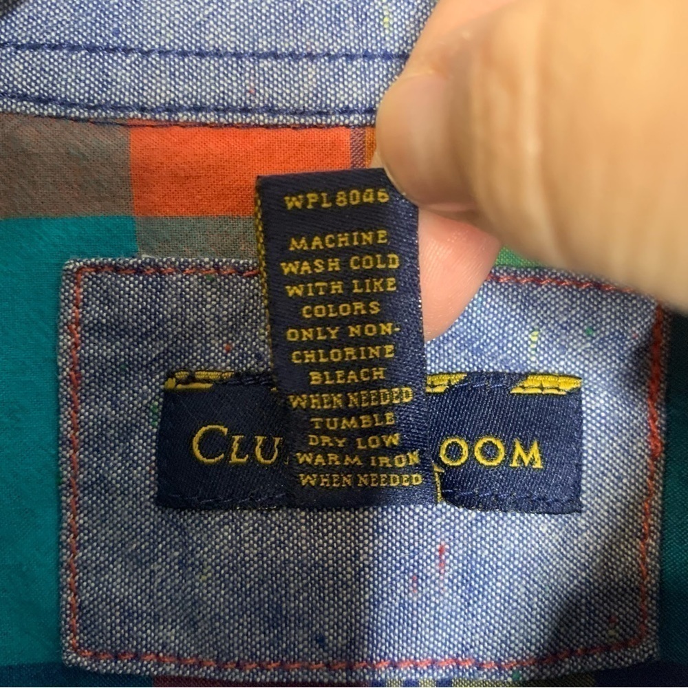 Club Room Mens Plaid Casual Button Down T-Shirt - Picture 9 of 11